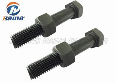 Half Thread Hex Head Bolts Carbon Steel Material Black Color For Fastening
