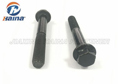 DIN6921 สลักเกลียวหน้าแปลนหกเหลี่ยมสีดำเกรดความแข็งแรงสูง 8.8 / 10.9 / 12.9