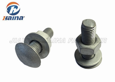 Round Head Custom Fasteners High Speed Highway Guardrail Bolts 20mm - 100mm