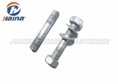 Carbon Steel Double Ended Screw Bolt , High Tensile Dacromet Coated Bolts Gr. 8.8