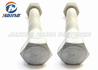 DIN 931 Hex Head Bolts With Nut Carbon Steel Dacromet Surface Double End Threaded