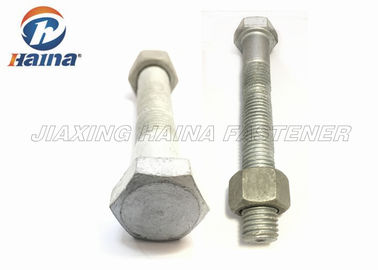 DIN 931 Hex Head Bolts With Nut Carbon Steel Dacromet Surface Double End Threaded