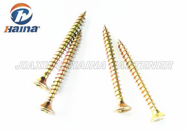 Yellow ZInc ชุบ Countersunk หัว drywall Self Tapping Screws