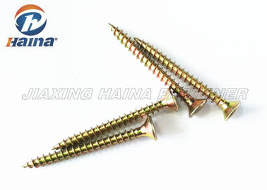 Yellow ZInc ชุบ Countersunk หัว drywall Self Tapping Screws