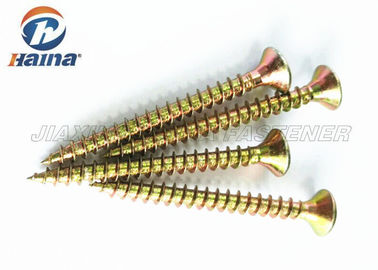 Yellow ZInc ชุบ Countersunk หัว drywall Self Tapping Screws
