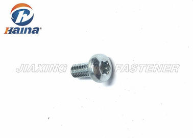 สกรูเครื่องรักษาความปลอดภัยเหล็กกล้าคาร์บอนชุบสังกะสี ISO14583