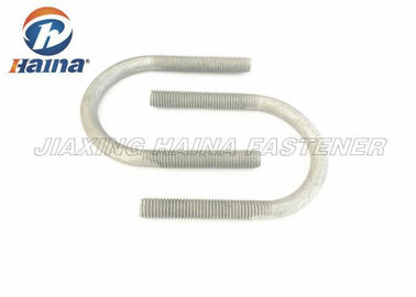 เหล็กกล้าคาร์บอน Class 4.8 5.8 6.8 8.8 10.9 10.9 HDG Square Shaped U Bolts