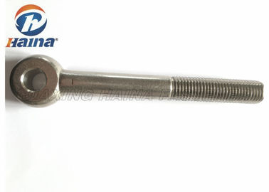 Stainless Steel 304 316 DIN 580 Lifting Eye Bolt Custom Fasteners , Fully Threaded Eye Bolt