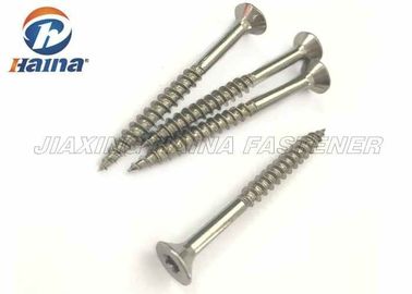 ความปลอดภัย Torx ไม้ Chipboard CSK Flat หัวสกรูแตะด้วยตนเองเธรดครึ่งหยาบ