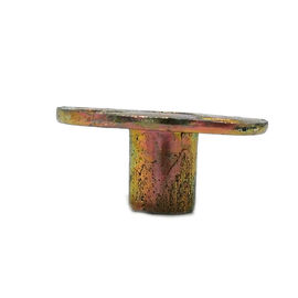 ขนาดเหล็กคาร์บอนชุบสังกะสีฐานกลม T Nut Brad Hole Tee Nut