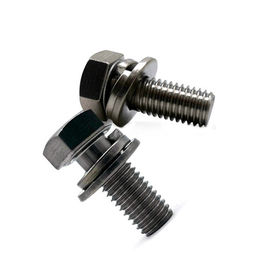 A2 A4 Fasteners Phillips Drive Hex Head Machine Screws พร้อมเครื่องซักผ้า