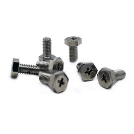 SS304 / 316 สกรูหกเหลี่ยมข้าม Recess Hex สกรูเครื่อง