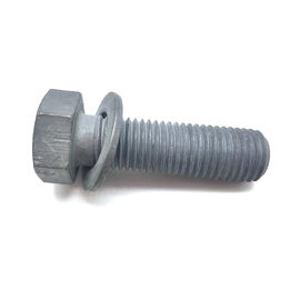 เกรด 4.8 6.8 M16 จุ่มร้อนชุบสังกะสีไฟฟ้ากำลังฟิตติ้ง Hex Head Bolt
