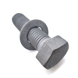 เกรด 4.8 6.8 M16 จุ่มร้อนชุบสังกะสีไฟฟ้ากำลังฟิตติ้ง Hex Head Bolt