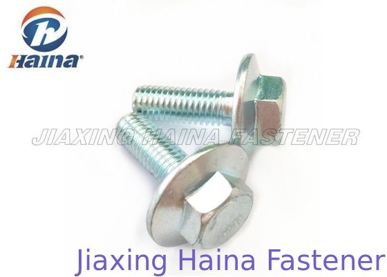 M8 X 25 เหล็กกล้าคาร์บอน Hex Head Flange Bolt ด้ายซ้าย / ด้ายขวาที่กำหนดเอง
